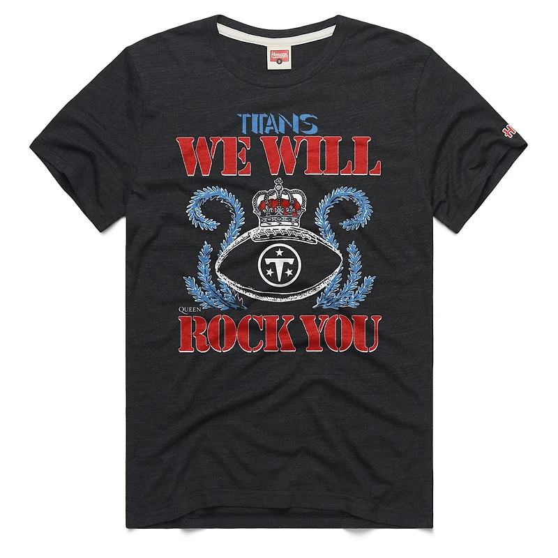 Unisex Homage Charcoal Tennessee Titans 2026 NFL Schedule Queen Tri-Blend T-Shirt