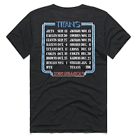 Unisex Homage Charcoal Tennessee Titans 2026 NFL Schedule Queen Tri-Blend T-Shirt