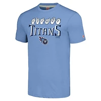 T-shirt unisexe bleu clair hommage Tennessee Titans The NFL ASL Collection par Love Sign en langue des signes américaine