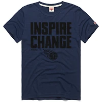 T-shirt unisexe bleu marine hommage Tennessee Titans 2024 Inspire Change Tri-Blend