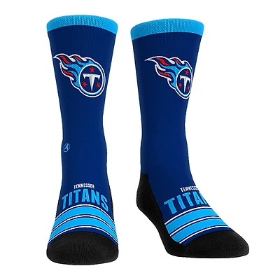 Chaussettes unisexes Rock Em d'équipage à rayures Gametime des Tennessee Titans