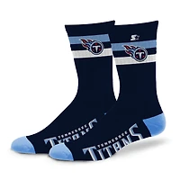 Chaussettes unisexes Starter Tennessee Titans Team Color Two-Stripe Crew