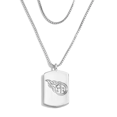 WEAR by Erin Andrews x Baublebar Tennessee Titans Collier en argent avec étiquette de chien