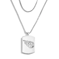 WEAR by Erin Andrews x Baublebar Tennessee Titans Collier en argent avec étiquette de chien