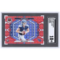 Will Levis Tennessee Titans 2023 Panini Mosaic Red Prizm #ND-4 SGC Authenticated Rookie Card