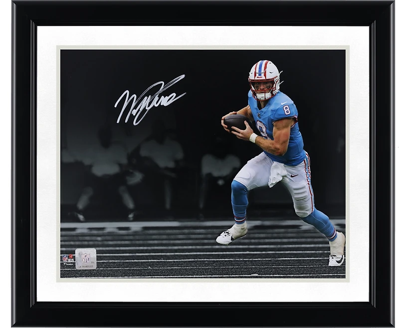 Will Levis Tennessee Titans Autographed 11" x 14" Running Spotlight Photograph