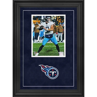 Photographie encadrée de luxe autographiée de Will Levis, Tennessee Titans, 20 x 25 cm, dans une pochette