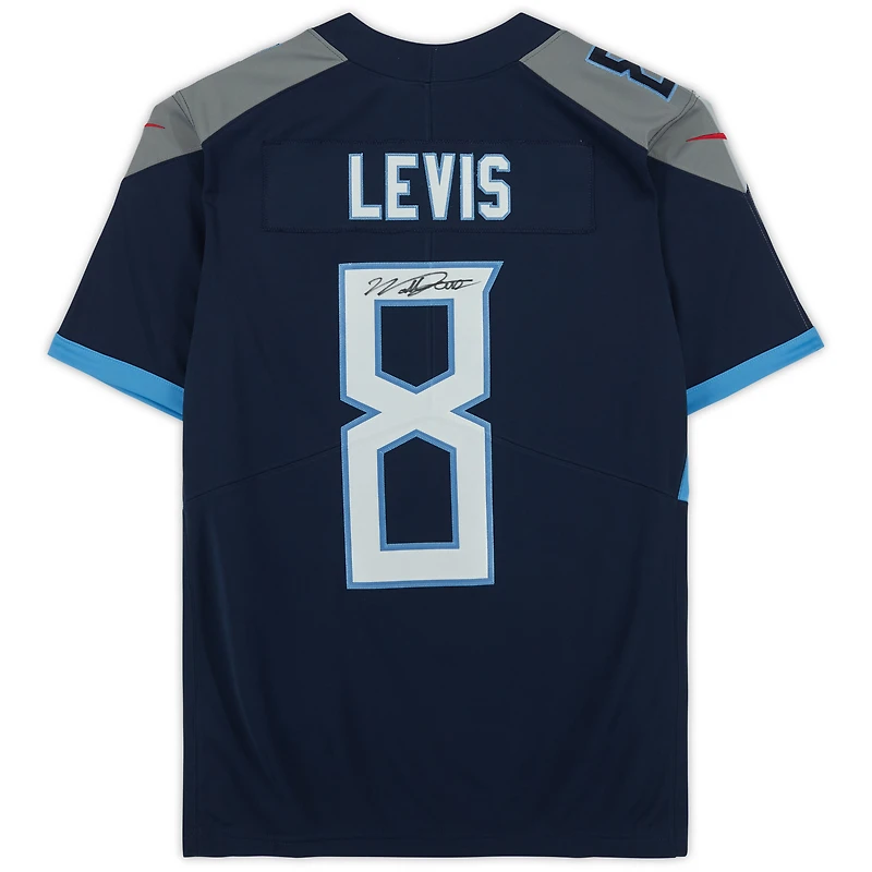 Will Levis Tennessee Titans Autographed Navy Nike Limited Jersey