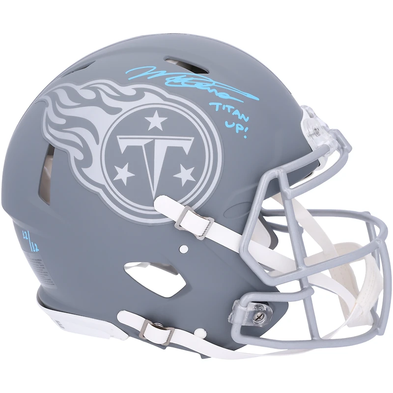 Will Levis Tennessee Titans Autographed Riddell Slate Speed Authentic Helmet with "Titan Up!" Inscription - Limited Edition #12/12