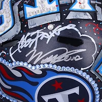Casque Riddell Speed ​​Mini autographié par Will Levis Tennessee Titans - Illustration de Charles Fazzino - QL84439498