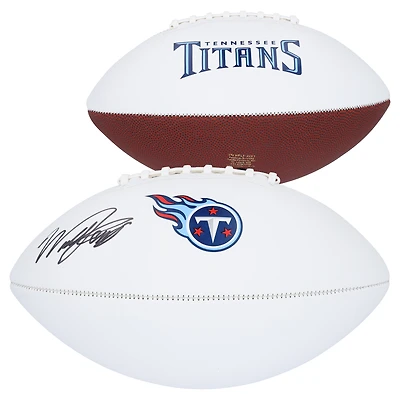 Ballon de football blanc autographié par Will Levis Tennessee Titans
