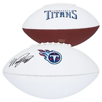 Ballon de football blanc autographié par Will Levis Tennessee Titans