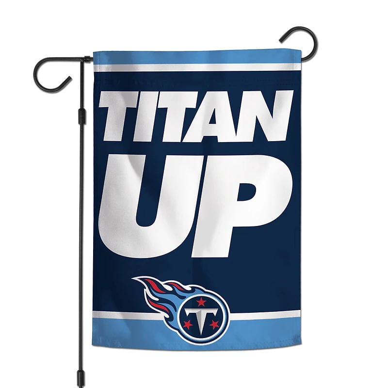 Drapeau de jardin WinCraft Tennessee Titans 12'' x 18'' avec slogan recto verso