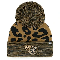 Women's '47  Brown Tennessee Titans Rosette Cuffed Knit Hat with Pom