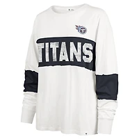 Women's '47 Cream Tennessee Titans Clubhouse Pride Taylor Long Sleeve T-Shirt