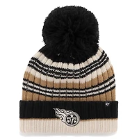Bonnet en tricot à revers Barista '47 Natural Tennessee Titans pour femmes avec pompon