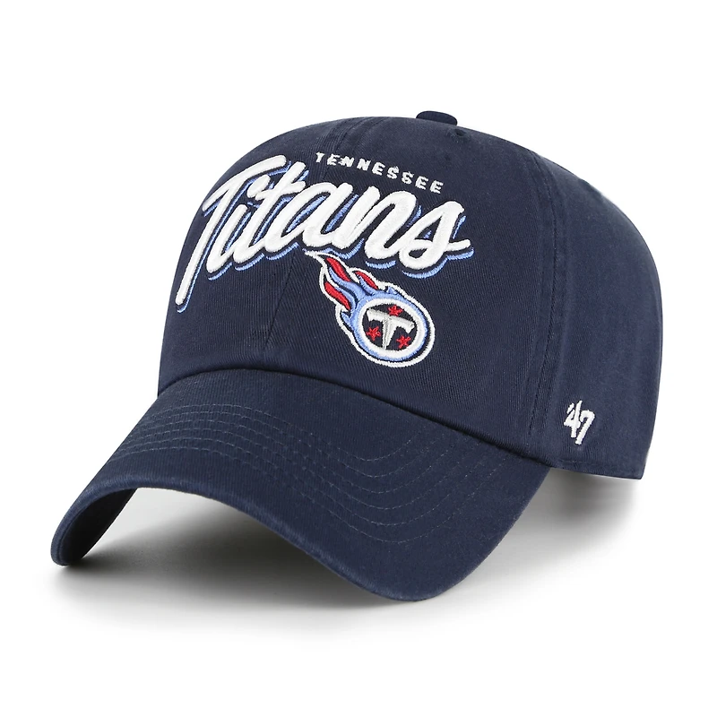 Casquette ajustable Ariana Clean Up bleu marine 47 pour femme des Titans du Tennessee