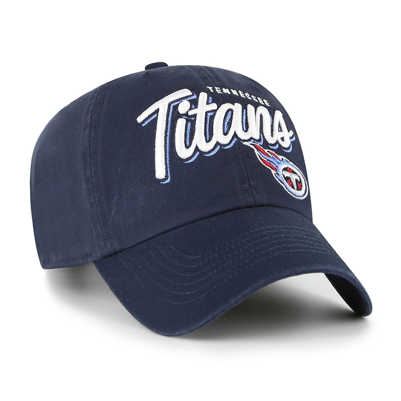 Casquette ajustable Ariana Clean Up bleu marine 47 pour femme des Titans du Tennessee