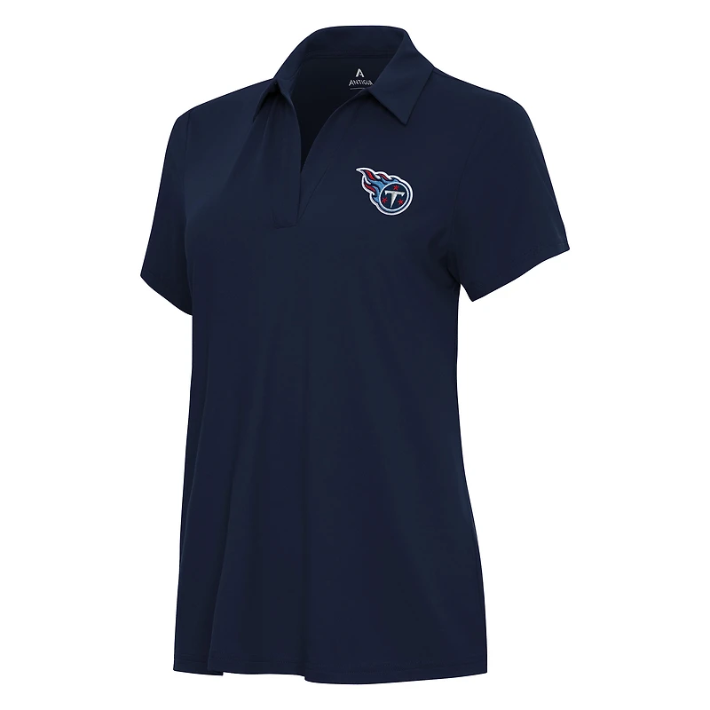 Polo à col en V Antigua Navy Tennessee Titans Era pour femme