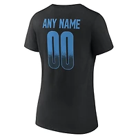 Women's Black Tennessee Titans Home Field Pop Personalized Name & Number V-Neck T-Shirt