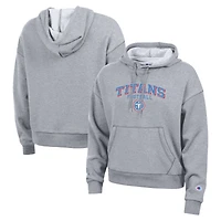 Sweat à capuche Champion Tri-Blend gris pour femme, Tennessee Titans Triumph