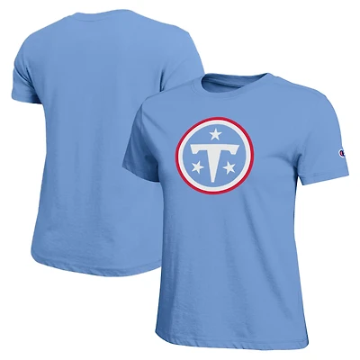 Women's Champion  Light Blue Tennessee Titans Logo T-Shirt