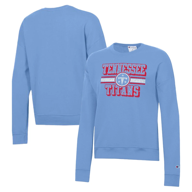 Women's Champion Light Blue Tennessee Titans Powerblend Fleece Sweatshirt