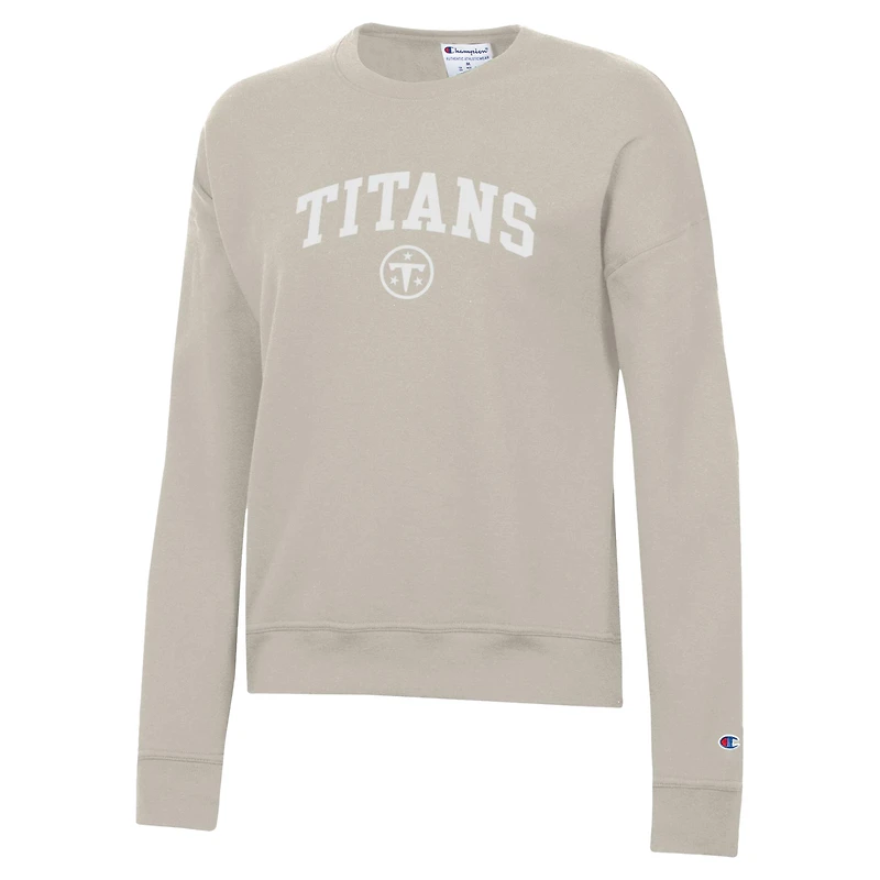 Women's Champion Light Brown Tennessee Titans Cocoa Butter Powerblend Fleece Sweatshirt