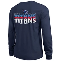 T-shirt à manches longues bleu marine pour femme Champion Tennessee Titans Core