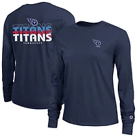 Women's Champion Navy Tennessee Titans Core Long-Sleeve T-Shirt
