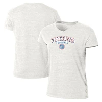 Women's Champion White Tennessee Titans Triumph Tri-Blend V-Neck T-Shirt