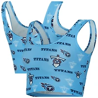 Women's Concepts Sport Light Blue Tennessee Titans Mosaic Allover Print Bralette