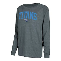 Ensemble de détente pour femme Concepts Sport bleu marine/anthracite Tennessee Titans, haut à manches longues raglan et short