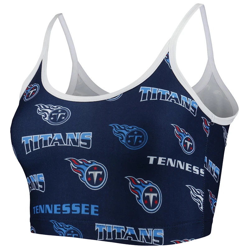 Women's Concepts Sport  Navy Tennessee Titans Breakthrough Allover Knit Lounge Bralette