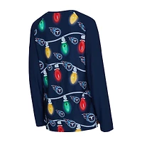 Women's Concepts Sport  Navy Tennessee Titans Garland Knit Raglan Long Sleeve Top & Pants Set
