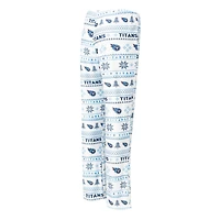 Women's Concepts Sport White/Navy Tennessee Titans Tinsel Raglan Long Sleeve Top & Pants Sleep Set