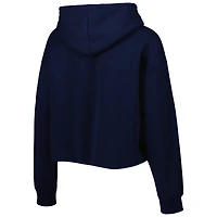 Chandail à capuchon court avec logo en cristal des Titans du Tennessee Cuce pour femme, bleu marine