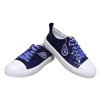 Baskets à paillettes Cuce pour femmes, bleu marine, Tennessee Titans Team