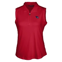 Polo sans manches extensible Forge DryTec pour femme, Cutter & Buck Cardinal, Tennessee Titans