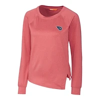 Women's Cutter & Buck Heathered Red Tennessee Titans Jackson Pullover Sweatshirt