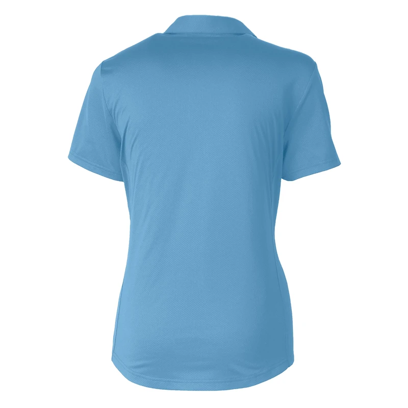Polo extensible texturé DryTec Prospect bleu clair pour femme Cutter & Buck avec logo casque des Titans du Tennessee
