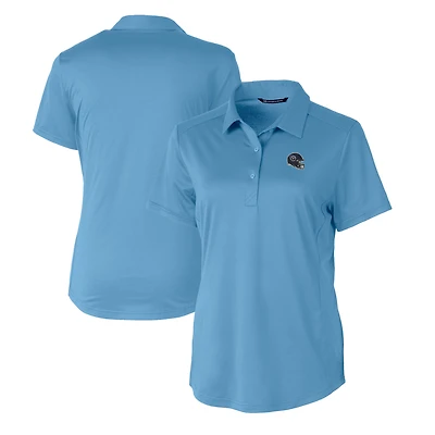 Polo extensible texturé DryTec Prospect bleu clair pour femme Cutter & Buck avec logo casque des Titans du Tennessee