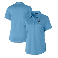 Polo extensible texturé DryTec Prospect bleu clair pour femme Cutter & Buck avec logo casque des Titans du Tennessee