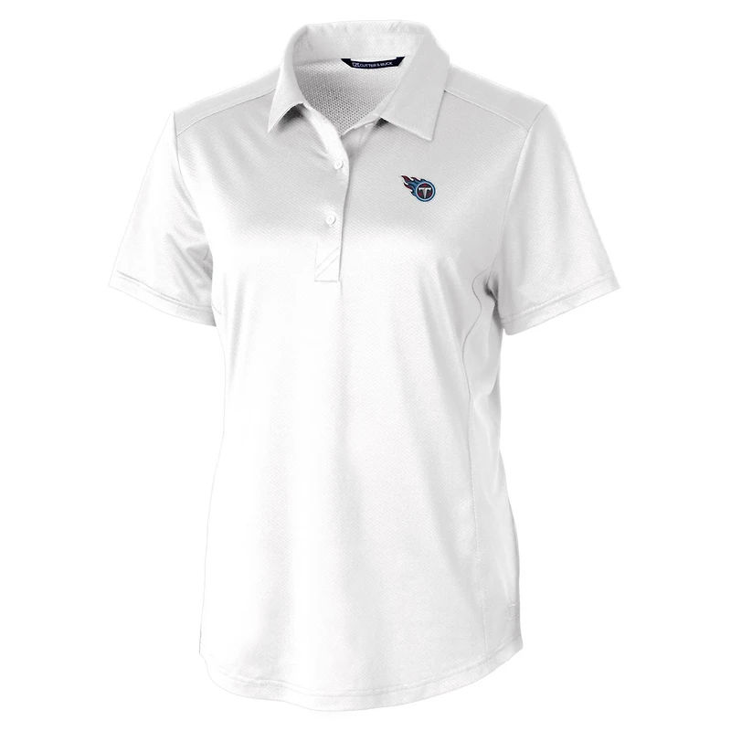 Polo extensible texturé Prospect pour femme Cutter & Buck, blanc, des Titans du Tennessee