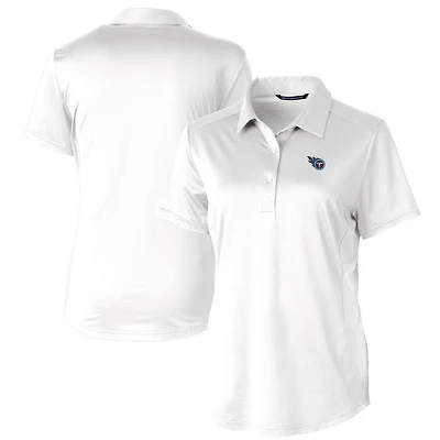 Polo extensible texturé Prospect pour femme Cutter & Buck, blanc, des Titans du Tennessee