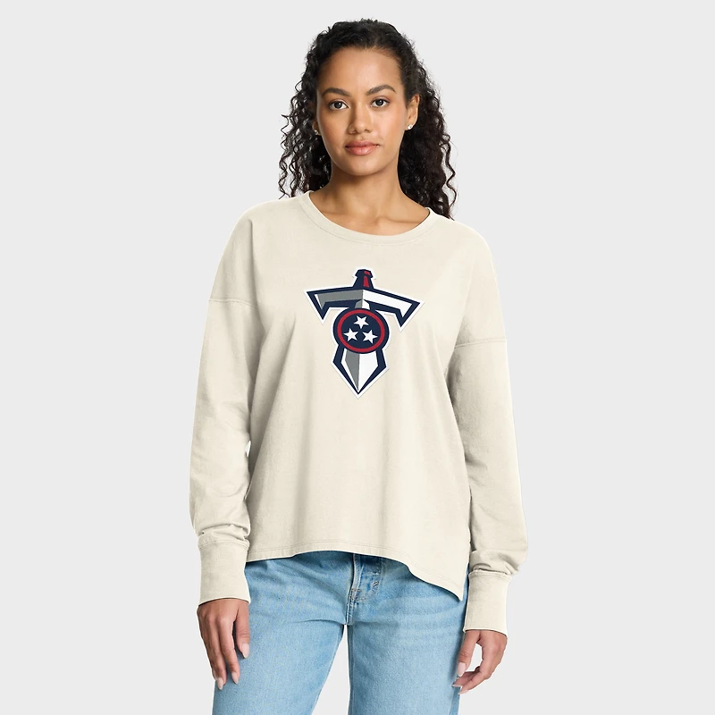 Women's Fanatics Cream Tennessee Titans Dove Legacy Long Sleeve T-Shirt