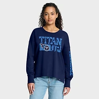 T-shirt à manches longues Fanatics bleu marine Tennessee Titans Hometown Legacy pour femme