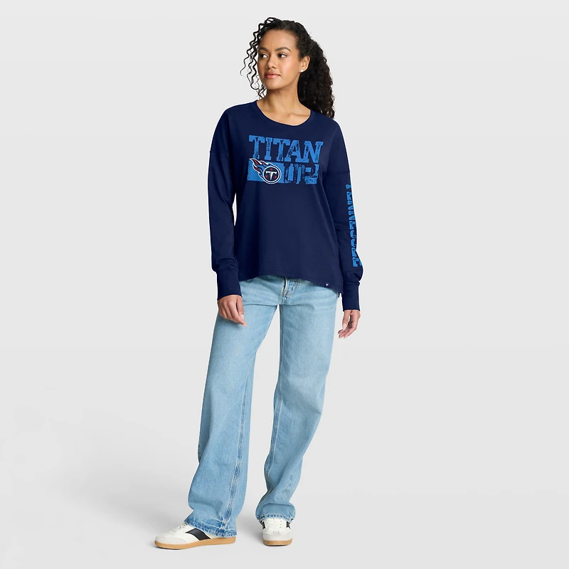 Women's Fanatics Navy Tennessee Titans Hometown Legacy Long Sleeve T-Shirt
