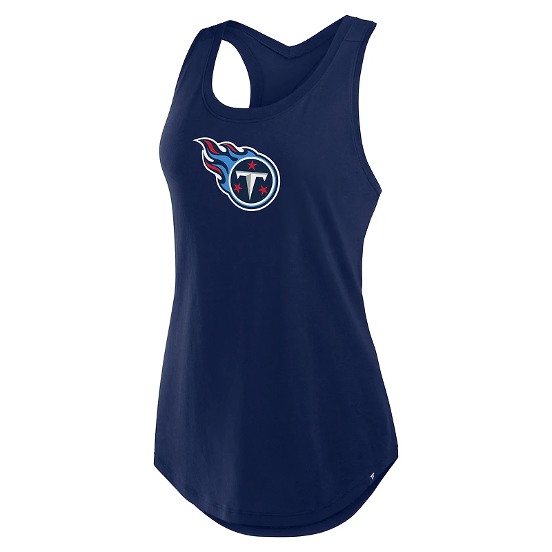 Women's Fanatics Navy Tennessee Titans Iron Fan Tank Top