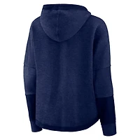 Sweat à capuche pour femmes Fanatics Navy Tennessee Titans Lightewight Modest Crop Lounge Casque Arch